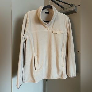 32 Degrees Heat Women’s Midweight Snap Arctic Fleece Pullover, Cream